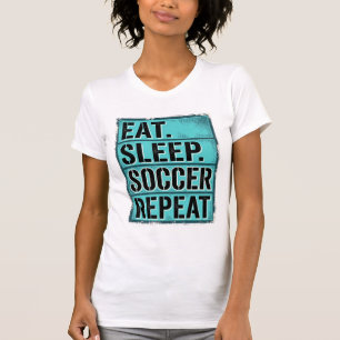 Eat Sleep Fußball Repeat Vintage Typography T-Shir T-Shirt