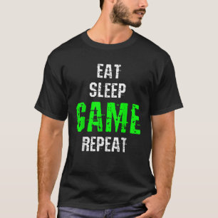Eat Sleep Game Repeat Gamer Gift T-Shirt Funny
