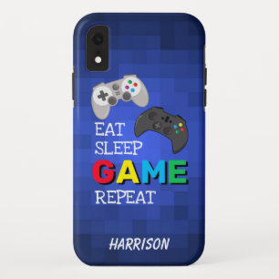 Eat, Sleep, Game, Repeat Gamer Personalisiert Case-Mate iPhone Hülle