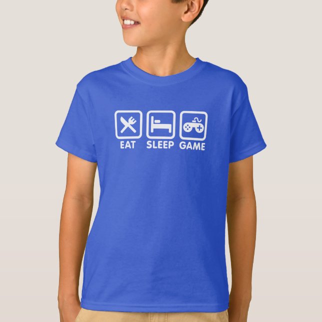 Eat sleep game T-Shirt (Vorderseite)