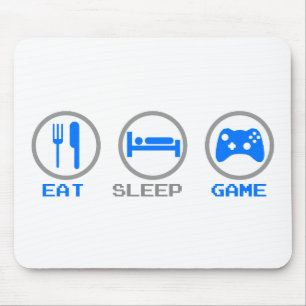 Eat Sleep Game wieder - Gamer, Geek-Videospiele Mousepad