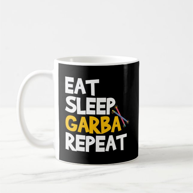 Eat Sleep Garba Repeat Desi Gujarati Navratri Kaffeetasse (Links)