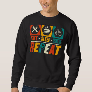 Eat Sleep Geometry Wiederholung Mathematiker Mathe Sweatshirt