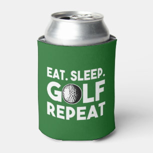 Eat Sleep Golf Wiederholung Funny Bier Dosenkühler