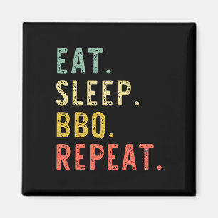 Eat Sleep Grillen Wiederholung Rbecue Rbeque Funny Magnet