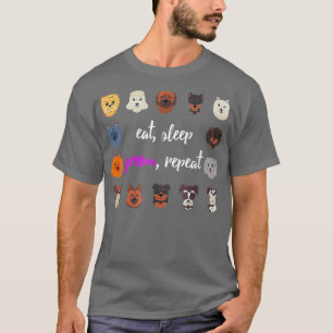 Eat Sleep Groom Repeat Dog Grooming Funny Dog Groo T-Shirt