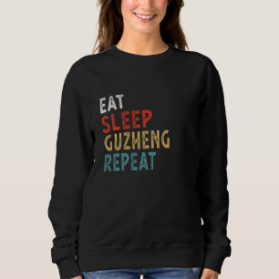 Eat Sleep Guzheng Wiederholung Funny Player Idee V Sweatshirt