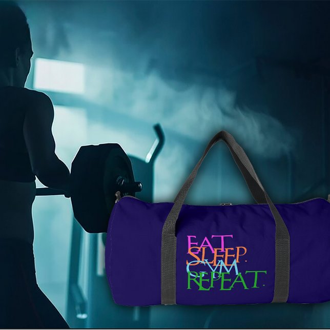 Eat. Sleep. Gym. Repeat. Gym Gear Duffle Bag (Von Creator hochgeladen)