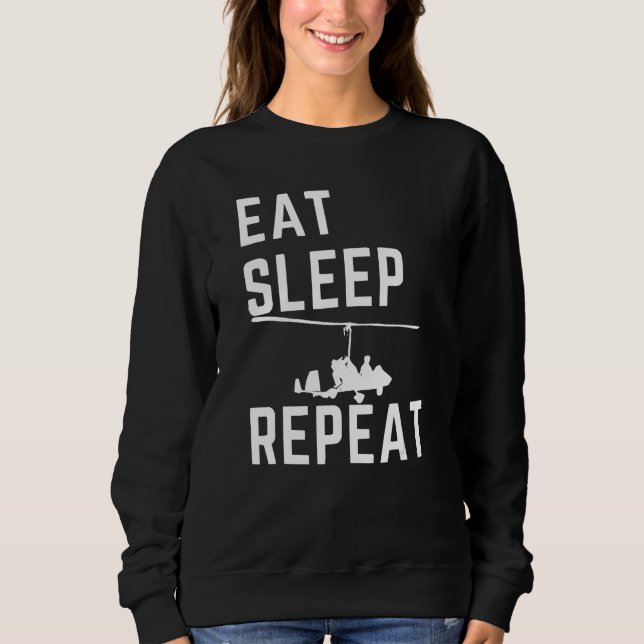 Eat Sleep Gyrocopter Repea  Tragus Wrench Gyrocopt Sweatshirt (Vorderseite)