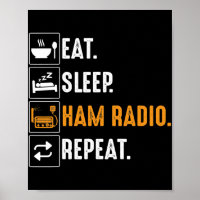 Eat Sleep Ham Radio Repeat Spaß HAM Radio