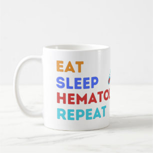 EAT SLEEP HEMATOLOGIE REPEAT - #lablife Kaffeetasse