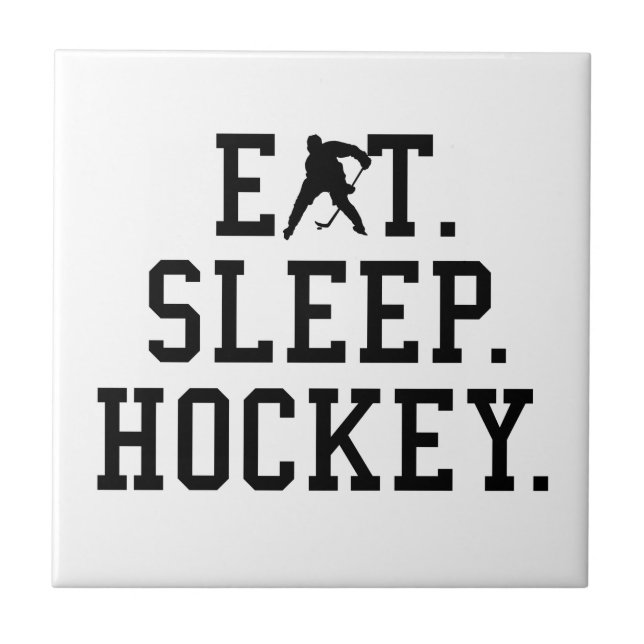 Eat Sleep Hockey - Hockey Liebhaber Fliese (Vorderseite)