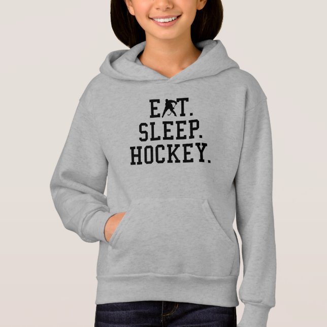 Eat Sleep Hockey - Hockey Liebhaber Hoodie (Vorderseite)