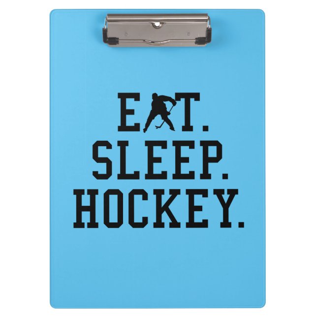 Eat Sleep Hockey - Hockey Liebhaber Klemmbrett (Vorderseite)