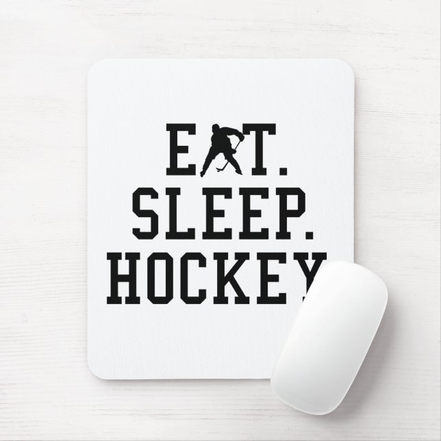 Eat Sleep Hockey - Hockey Liebhaber Mousepad (Mit Mouse)