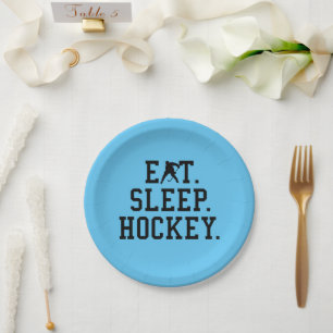 Eat Sleep Hockey - Hockey Liebhaber Pappteller