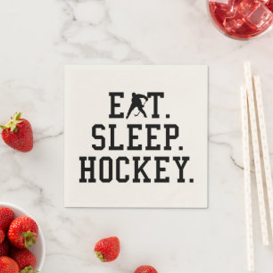 Eat Sleep Hockey - Hockey Lovers Hoodie Serviette