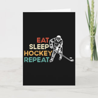 Eat Sleep Hockey Repeat Eishockeyliebhaber Jugend Karte