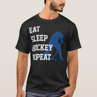 Eat Sleep Hockey Repeat Hockey Player T-Shirt