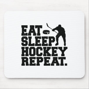 Eat Sleep Hockey Repeat - Lustiger Hockey Mousepad