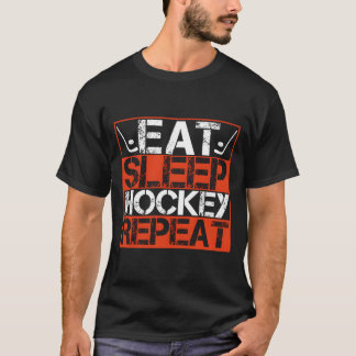 Eat Sleep Hockey Repeat Sport Themed Youth T-Shirt