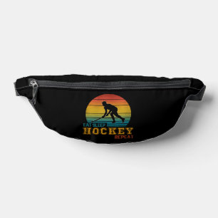 Eat Sleep Hockey Wiederholung Bauchtasche