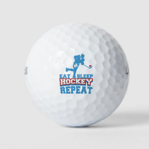 Eat Sleep Hockey Wiederholung Funny für Hockey Spi Golfball