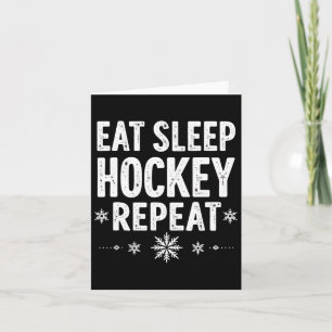 Eat Sleep Hockey Wiederholung Funny Winter Sports Karte