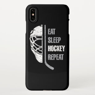 Eat Sleep Hockey Wiederholung iPhone Hülle