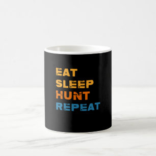 Eat Sleep Hunt Wiederholung, Jagd, Jäger Kaffeetasse