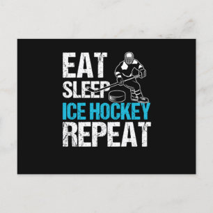 Eat Sleep Ice Hockey Sports Ice Hockey Player Gift Postkarte