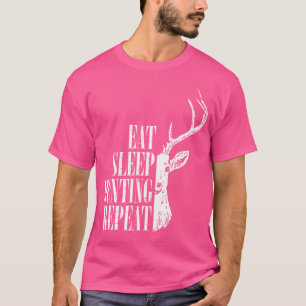 Eat Sleep Jagd Wiederholung Funny Deer Hunter T-Shirt