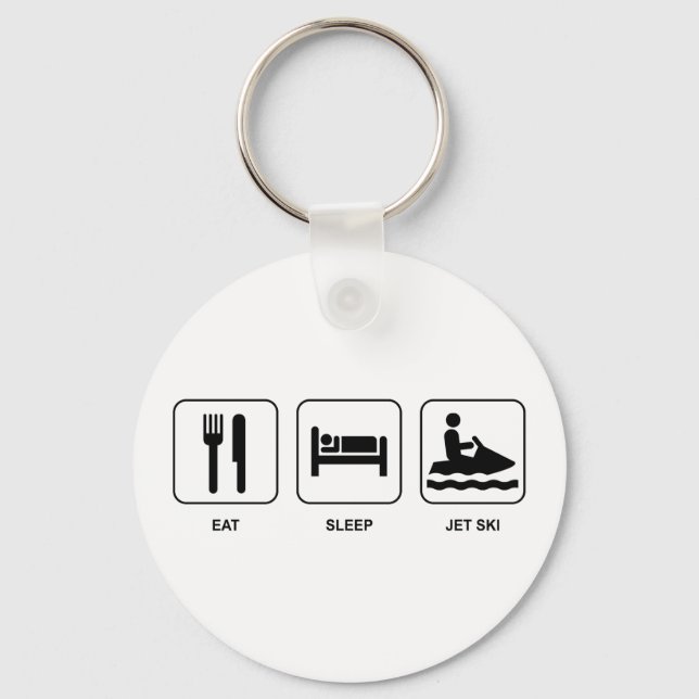 Eat Sleep Jet Ski Schlüsselanhänger (Vorderseite)