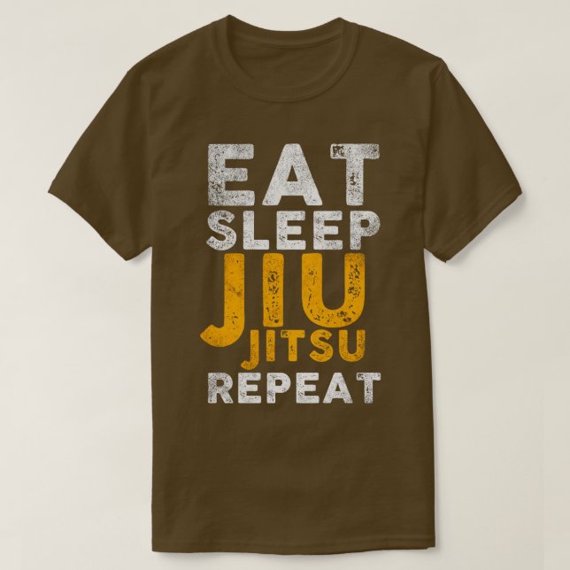 Eat Sleep Jiu Jitsu Repeat T-Shirt (Design vorne)