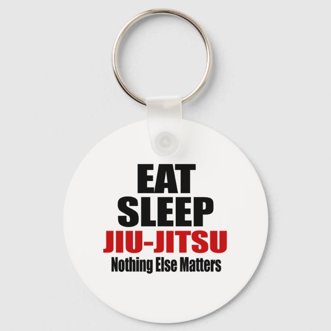 EAT SLEEP JIU-JITSU SCHLÜSSELANHÄNGER (Vorderseite)