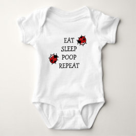 Eat Sleep Kack Wiederholung Baby Strampler