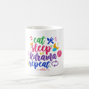 Eat Sleep Kdrama Repeat - Funny Kdrama Kaffeetasse