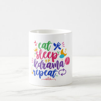 Eat Sleep Kdrama Repeat - Funny Kdrama Kaffeetasse