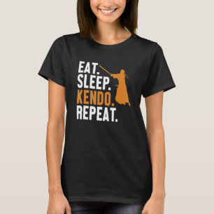 Eat Sleep Kendo Wiederholung Kata Kenjusu Shinai S T-Shirt