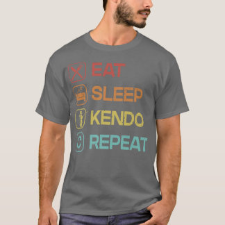 Eat Sleep Kendo Wiederholung Kenjusu Kata Shinai S T-Shirt