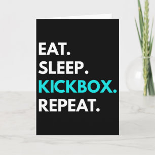 Eat Sleep Kickbox Repeat - Kickbox-Shirts  Karte