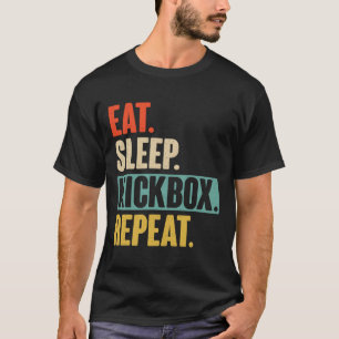 Eat Sleep Kickbox Repeat - Retro Vintage Kickboxen T-Shirt