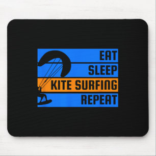 Eat Sleep Kite Surfen Wiederholen Kite Surfer Mousepad