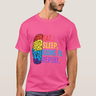 Eat Sleep Kung Fu Repeat Funny Funny T-Shirt