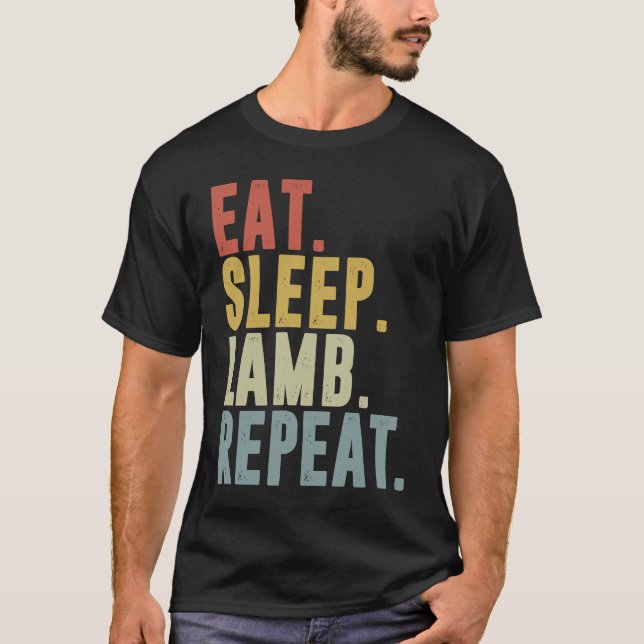 Eat Sleep Lamb Repeat  Lambing T-Shirt (Vorderseite)