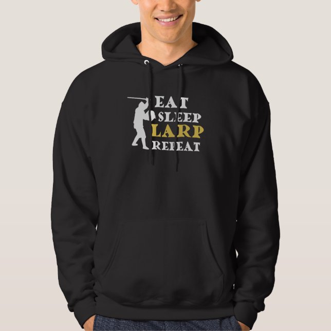 Eat Sleep LARP Repeat Hoodie (Vorderseite)