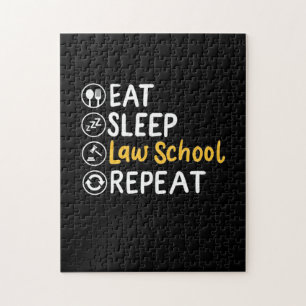 Eat Sleep Law School Wiederholung Puzzle