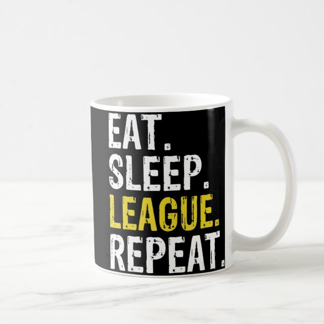 Eat Sleep League wiederholen Sportspiel Gaming Ges Kaffeetasse (Rechts)