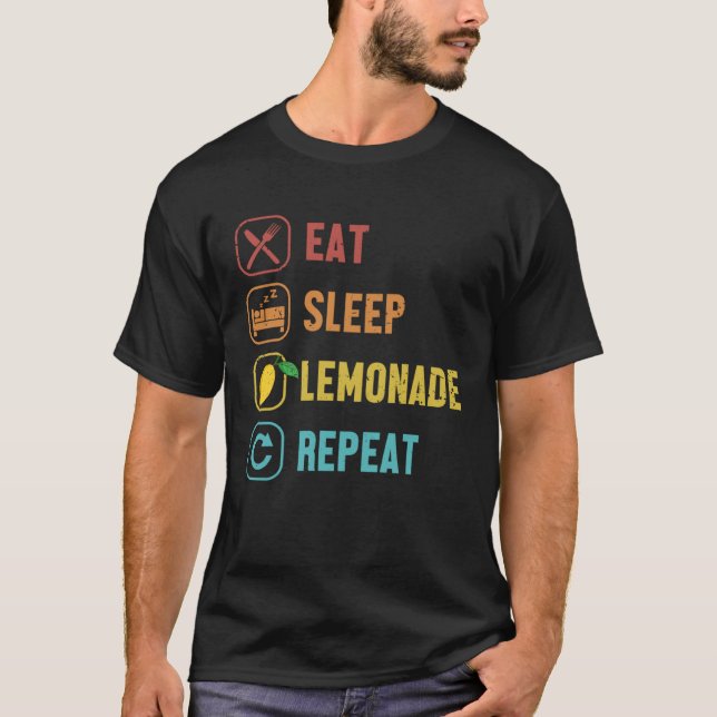 Eat Sleep Lemonade Repeat Cardboard Business Lemon T-Shirt (Vorderseite)