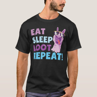 Eat Sleep Loot Wiederholung LLAMA Geburtstagsgesch T-Shirt